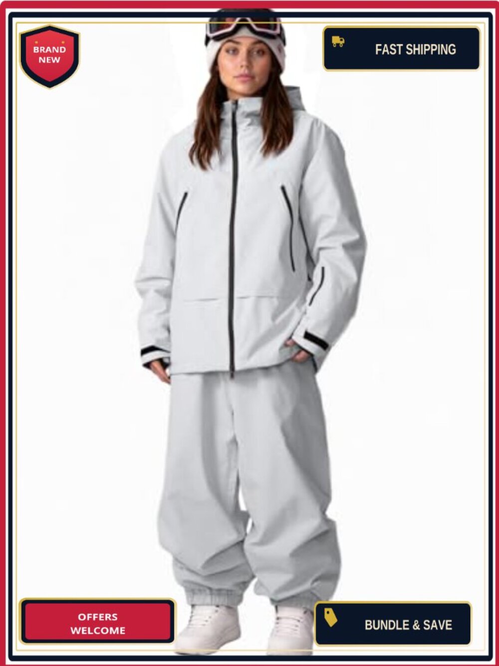 Women's Ski Suit Waterproof Snowboard Jacket & Pants Set Insulated